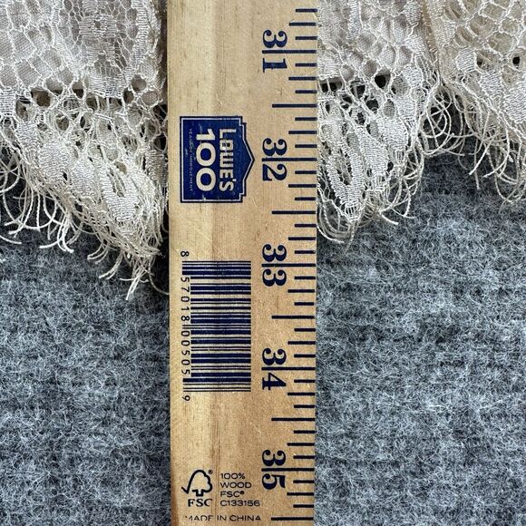 ANTHROPOLOGIE Pins and Needles Dress Women Medium Cream Sparkle Lace Stretch - Picture 14 of 14